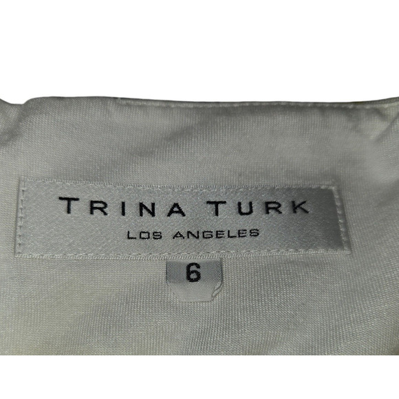 Trinia Turk Womens Small Dress Silk Halter Neck Tie Cover-Up Abstract Retro - Picture 2 of 12